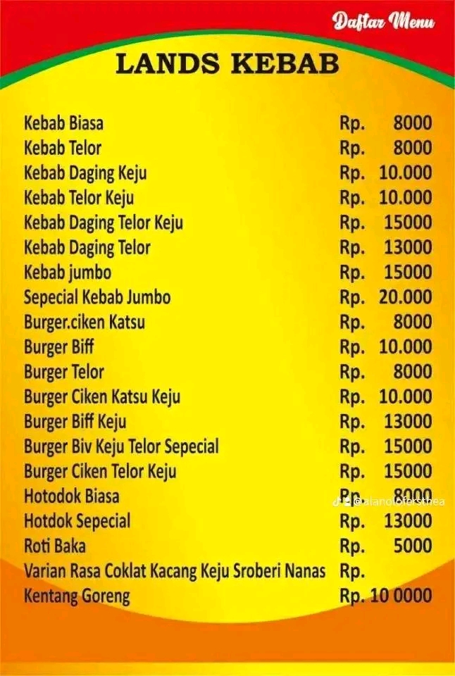 [Menu_2] LandsKebab
